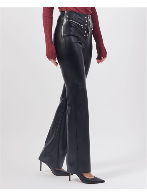 Patrizia Pepe pantalon ?vas? taille haute en simili cuir PATRIZIA PEPE | 8P0640-E005K103